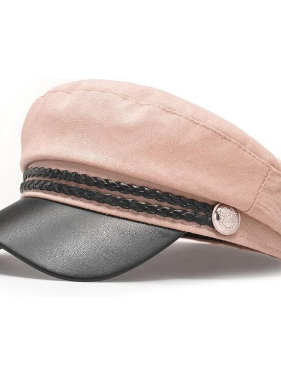 Women\'s Newsboy Cap Fiddler Caps Classic Beret Hat Fisherman Flat Hats Pink
